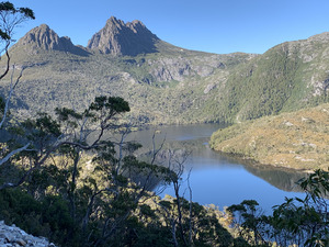 View from Dove Lake towards the summit