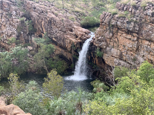 Waterfall with pool